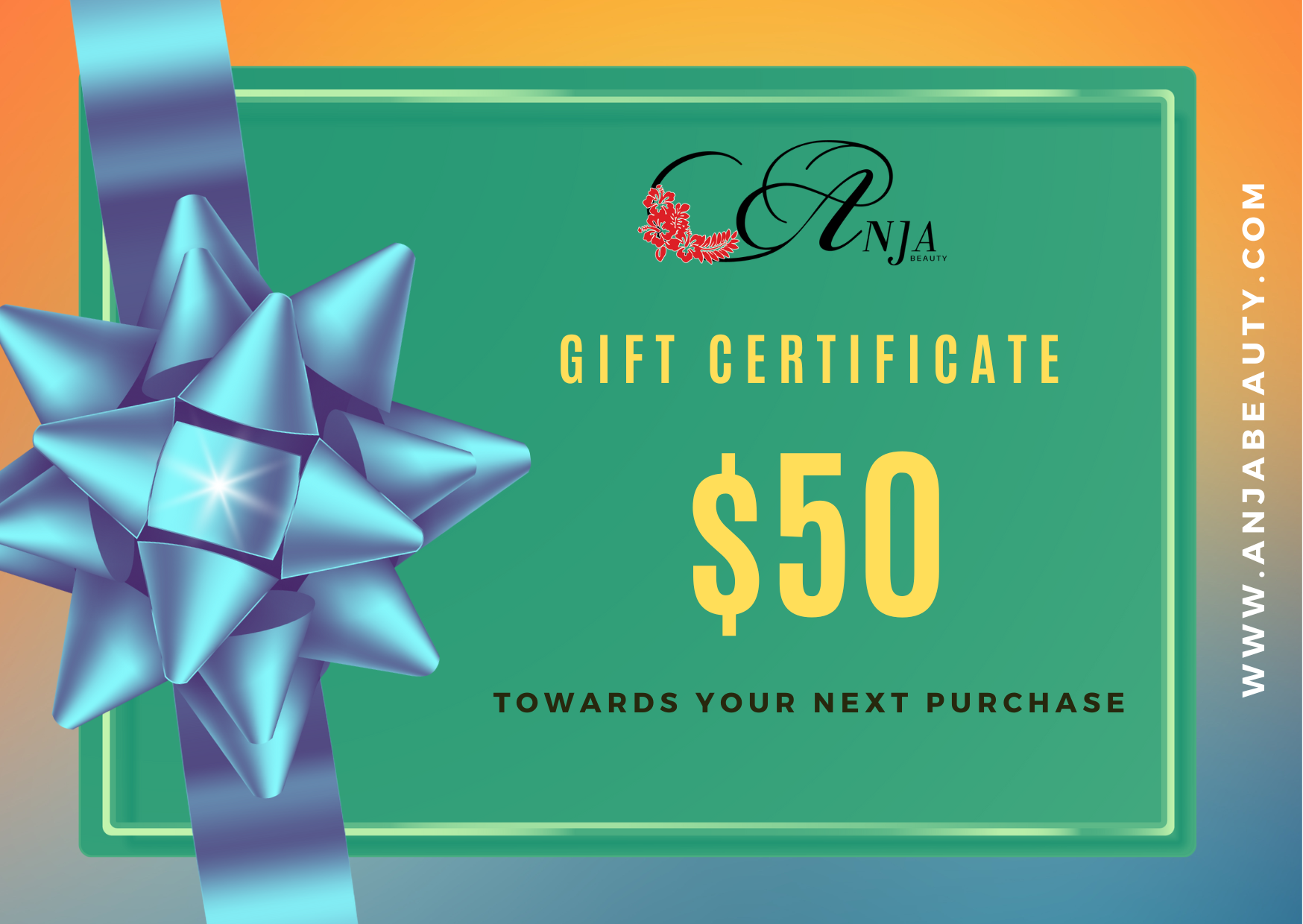 Anja Beauty Gift Certificate Anja Beauty Gift Certificate